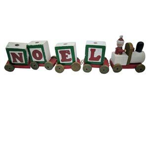 Vintage Masterhand 1987 "Noel" Wooden Train Christmas Decoration Festive